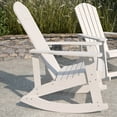 thumbnail image 3 of Merrick Lane Set of 2 All-Weather Polyresin Adirondack Rocking Chair with Vertical Slats in White, 3 of 12