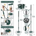 thumbnail image 5 of Masthome Spin Mop and Bucket with Wringer Set for Floors Cleaning - 5 Microfiber Pads, 5 of 7