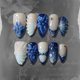 thumbnail image 2 of Sutaozhi Uñas postizas acrílicas azules 24 piezas almendra, 2 of 8