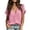 *Pink, variant on ClodeEU Women's V Neck Ruffle Short Sleeve Linen Blend Blouse,Casual Loose Solid Summer Top Black,Women's Plus L