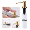 500ML Gold Liquid Soap Dispenser Kitchen Sink Countertop Stainless