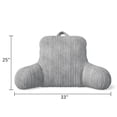 thumbnail image 5 of Mainstays Kids Ribbed Corduroy Plush Backrest Pillow, Gray, 33" x 13" x 25", 5 of 5
