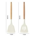thumbnail image 2 of Utensilios de cocina de silicona | Mango de madera, utensilios de cocina antiadherentes, resistentes al calor, 2 of 5