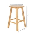 thumbnail image 5 of Better Homes & Gardens Round 18 in High Backless Bamboo Stool/Adult Footrest for Indoor Use, 5 of 20