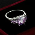 thumbnail image 4 of 6mm*8mm Purple AAA Cz Wedding Bands Women's 925 Silver Engagement Ring Size 6-10, 4 of 5