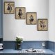 thumbnail image 5 of 4 piezas de pintura de pared de vaquero occidental, cuadro de equitación, impresiones de pared, periódico vintage, lienzo al óleo, decoración de cueva de hombre, 5 of 7