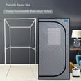 thumbnail image 6 of Imerelez Portable Grey Mini Plus Style Steam Sauna Tent - Personal Home Spa with Steam Generator, Remote Control, Foldable Chair, PVC Pipes - Easy to Install, Fast Heating, FCC & UL Certification, 6 of 6