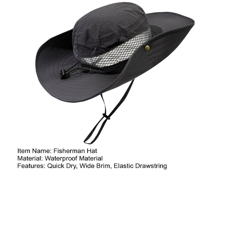 GMMGLT Fishing Sun Hat Cowboy Style Waterproof Outdoor Sun Protection Hat, Bucket Hats for Men Women, Fishing Hat Wide Brim Foldable Summer Hat, Adult