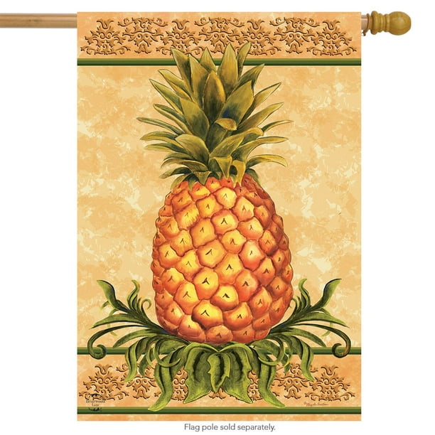 Pineapple Fruit Decorative House Flag 28" x 40" Briarwood Lane