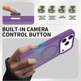 thumbnail image 3 of Magnetic for iPhone 17 Case, Compatible with MagSafe, Drop Protection Ultra Slim Translucent Matte Shockproof Lightweight Phone Case, with Sensitive Camera Control Capture Button, Darkpurple, 3 of 6