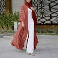 thumbnail image 2 of Fashionable Ethnic Kimono Abaya Cardigan Robe Kaftan Outerwear For Women Dress With Side Pockets, 2 of 4