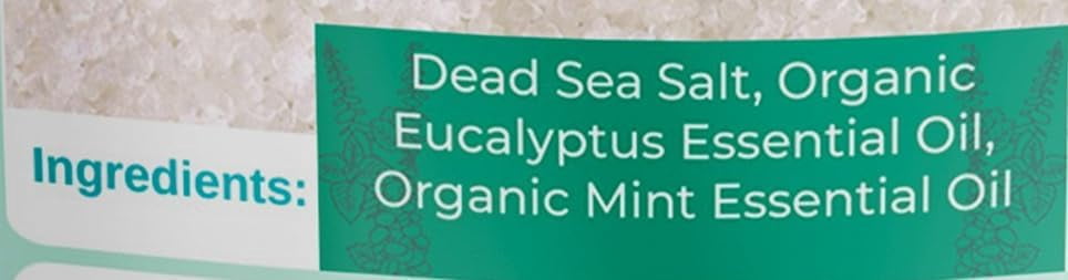 Natural Elephant Dead Sea Salt with Eucalyptus and Mint Essential Oil 10lbs