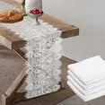 thumbnail image 1 of Tapete de mesa Pardecor, 5 unidades, 14 x 305 cm, encaje blanco, 1 of 6