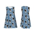 thumbnail image 3 of Bixox Astronaut Print Women's Sleeveless A-Line Dress with Pockets, Casual Knee-Length Tank Dress for Summer-Large, 3 of 7