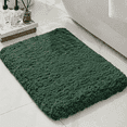 thumbnail image 7 of Wozola Dark Green Bathroom Rugs Mat, Soft Absorbent Microfiber Bath Rugs, Non Slip, Machine Washable Bath Mats for Bathroom Floor, Tub and Shower, Home Decor Accessories, 24" × 59", 7 of 7