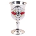 thumbnail image 2 of Medieval Metal Chalice Goblet, Engraved Rose Wine Cup, Zinc Alloy Shot Glasses, Decorative Drinkware for Wedding, Banquet & Themed Party, 2 of 9