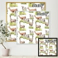 thumbnail image 4 of Designart 'Lambs and Lamas On A Green Meadow' Farmhouse Framed Canvas Wall Art Print, 4 of 5