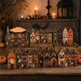 thumbnail image 4 of Wooden Halloween Village Tabletop With Country Style For Decor House Rustic Fall Tray Haunted Town Centerpiece, Halloween Craft Decorations, Creative Gift, Halloween Decor ,1pcs, A, 4 of 8