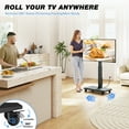 thumbnail image 4 of TAVR Furniture Universal Rolling TV Stand with Power Outlet Portable Mobile TV Cart on Wheels for 32-70 inch TVs, Black, 4 of 9