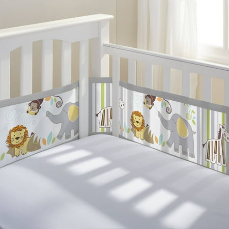 Breathable Mesh Crib Liner- Safari Fun II - Walmart.com