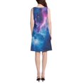 thumbnail image 3 of FORMRS Summer Dress for Women Loose U Neck Sleeveless Midi Beach Sundresses with Pockets, Galaxy Pattern, 3 of 8