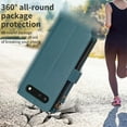 thumbnail image 6 of Zipper Wallet Case for Google Pixel 7 Wrist Hand Strap Case, Premium PU Leather Flip Folio Cover with Card Slots Kickstand Magnetic Clasp Case for Google Pixel 7,Green, 6 of 6