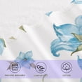 thumbnail image 4 of Hand Drawn Blue Flowers Cotton Towel Set 2 Piece, 1 Bath Towels 1 Washcloth, Soft Fast Dry Super Absorbent Face Hand Towel for Bathroom Hotel Gym Spa and Beach, 4 of 7