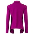 thumbnail image 3 of Doublju Women's Long Sleeve Crepe Flare Blazer with Shawl Collar with Plus Size, 3 of 4