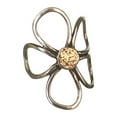 thumbnail image 2 of Anillos para mujer, Regalos para mujer Anillo floral vintage, Anillo abierto bicolor con flores, Anillo de cobre con flores vintage el anillo, 2 of 5