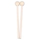 thumbnail image 1 of Set of 2 Ethereal Solid Wood Drum Sticks, Round Head Mallets, Short, 1 of 3