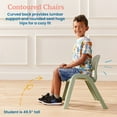 thumbnail image 4 of ECR4Kids Plastic Stackable SitRight Chair, 11in, Classroom Furniture, Sage, 4-Pack, 4 of 10