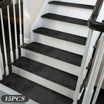 Stair Treads Non Slip 15Pcs Carpet Stair Treads Plushes Large Size Stair Mat Non Slippery Rug Slide Resistive Indoor Runner Plushes Stair Mat With Reusable Easiler To Clean Stair Carpet