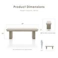 thumbnail image 3 of Furniture of America Foome Modern Farmhouse Upholstered Solid Wood Bench, Natural, 3 of 12