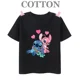 thumbnail image 3 of Camiseta de algodón Lilo Stitch Anime Verano Múltiples Moda Niños Niños Camisetas Cuello Redondo Casual Manga Corta Top, 3 of 5