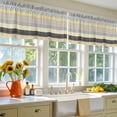 thumbnail image 4 of 2 Pack Geometric Bohemia Valance for Window Stripes Brown Yellow and Black Kitchen Valance Rod Pocket Short Curtain Topper Decorative Window Treatment for Living Room Bedroom 42"x12", 4 of 8