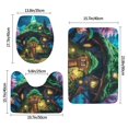 Green building Bathroom Decot Bathroom Rug Sets 3 Piece Toilet mat