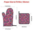 thumbnail image 2 of Daiia Summer Flamingo Pattern Oven Mitts and Pot Holders 4 pcs Set,High Heat Resistant 500 Degree Extra Thicken Long Kitchen Cotton Oven Glove, 2 of 6