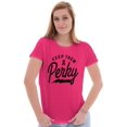 thumbnail image 4 of Keep Them Perky Breast Cancer BCA Womens Slim Fit Graphic Tee Brisco Brands S, 4 of 5