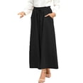 thumbnail image 4 of VDJ Capri Wide Leg Pants for Women High Waisted Drawstring Summer Pants Pull On Lightweight Pockets Copped Pants Size XXL, 4 of 5