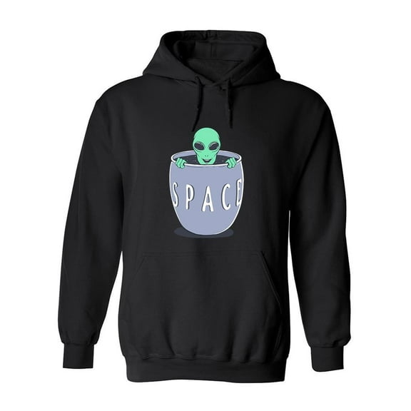 Alien Peeping From Space Design Hoodie Men -Image by Shutterstock, Male Small