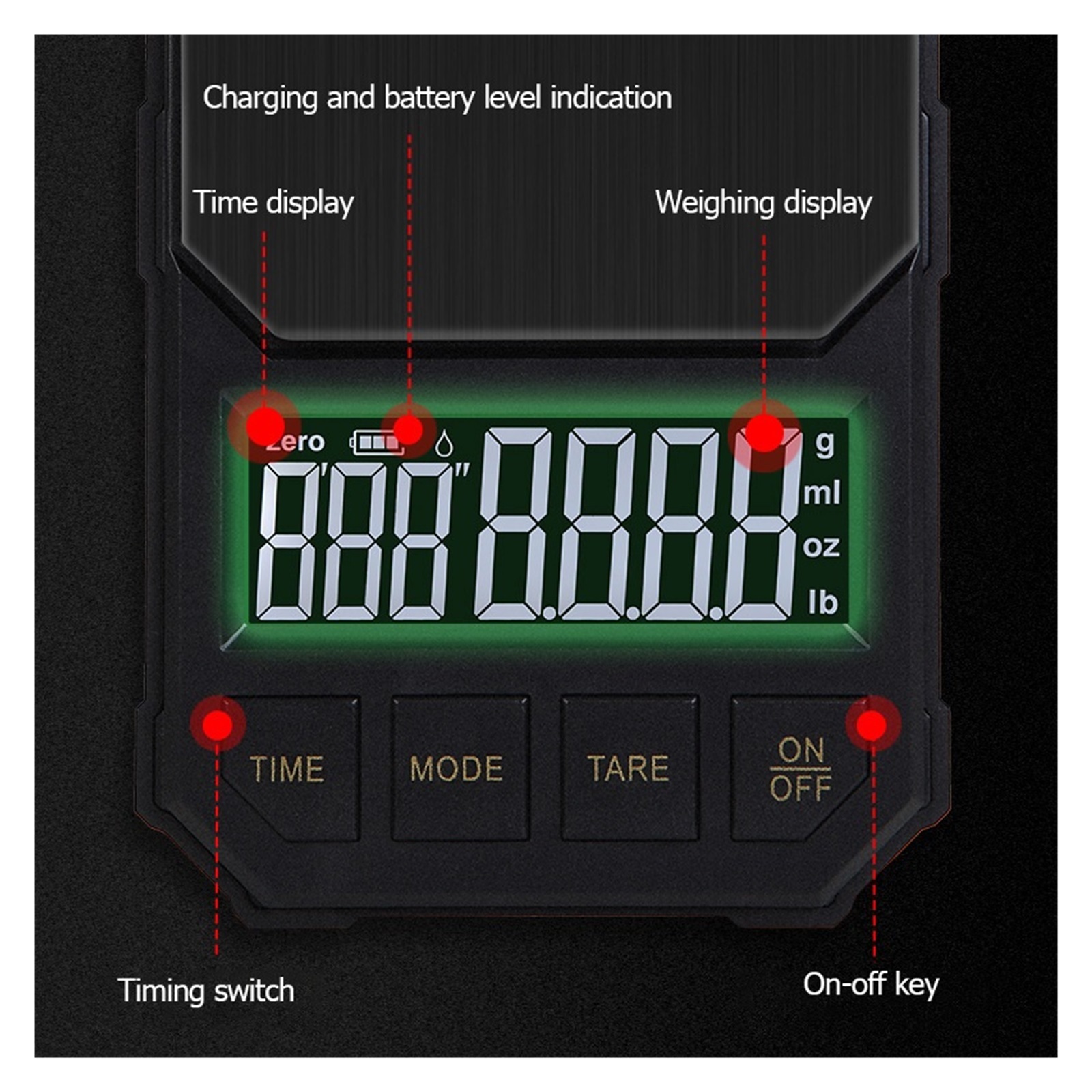 Portable Digital Scale 1kg/2kg Pocket Coffee Scales High Precision Electronic Kitchen Food Scales
