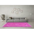thumbnail image 3 of Ahgly Company Indoor Square Medallion Pink Traditional Area Rugs, 8' Square, 3 of 4