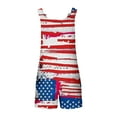 thumbnail image 5 of Nrmvnmi Independence Day Romper Women's American Flag Print Shorts Jumpsuit 4th Of July Outfits Sleeveless Tank Romper Multicolor XLMothers Day Gifts, 5 of 5