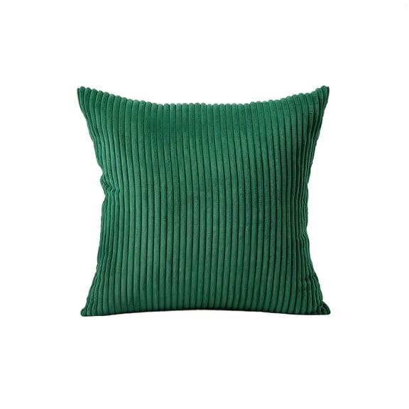 1PC Corduroy Lumbar Throw Pillow Covers 18x18 Inch, Soft Striped Texture with Hidden Zipper, Neutral Boho Decorative Pillow Cases for Sofa Couch Bedroom