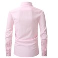 thumbnail image 3 of Mens Dress Shirts Solid Wrinkle-Free Long Sleeves Button Down Shirt Regular Big and Tall Business Casual Lapel Tops with Pocket, 3 of 3