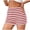 X112-Red, variant on Women Lounge Shorts Striped Print Y2k Low Rise Micro Shorts Slim Fit Bottoms Cute Shorts