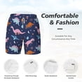 thumbnail image 5 of Lsque Mens Swim Trunks Dinosaur Pattern - Bathing Suit Compression Liner - Beach Swim Shorts Swimwear - (S-3XL) - Stretch Quick Dry -3X-Large, 5 of 9
