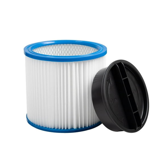 NON-CLOG HEPA CARTRIDGE FILTER WITH CAP-WET&DRY. Compatible with most Shop Vac/Stanley/ Porter Cable/Craftsman brands for sizes of 5 gallon and above