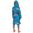 thumbnail image 5 of Hot Wheels Robe Boys' Soft Fleece Hooded Bathrobe w/ Tie-Closure For Kids, 5 of 6