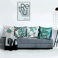 thumbnail image 2 of Decorative Throw Pillow Covers Set of 4 Blue Pillow Covers 18x18 inch Throw Pillow Cases Linen Square Pillow Case,Farmhouse Outdoor Modern Boho Pillow Covers for Couch Sofa Living Room, 2 of 10